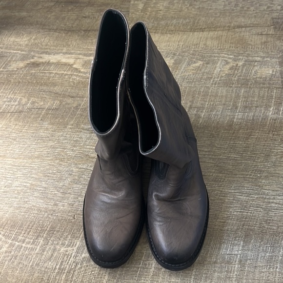 George Esquivel Gray Leather Moto Boot Size 7 - Picture 4 of 9